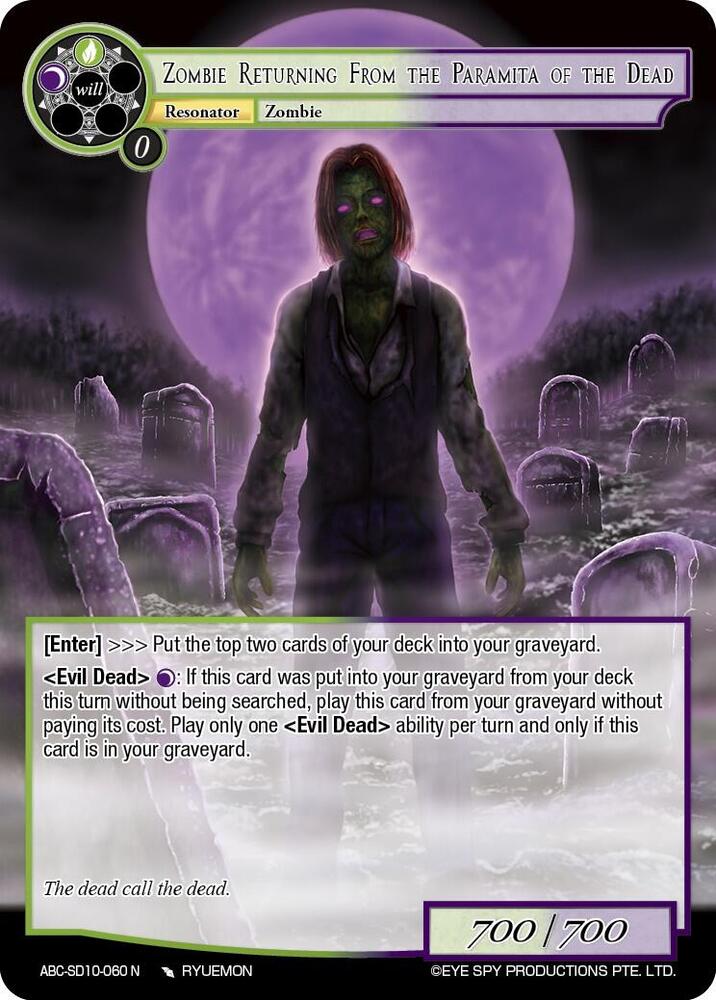 Zombie Returning From The Paramita Of The Dead