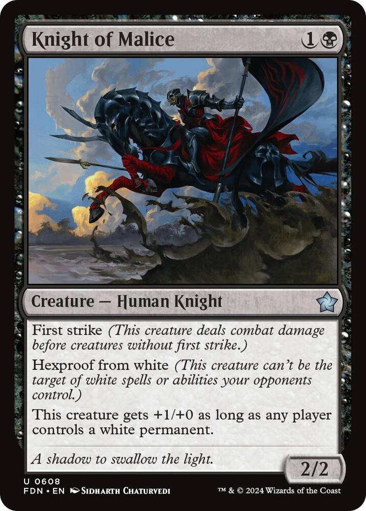 Knight of Malice 608 card