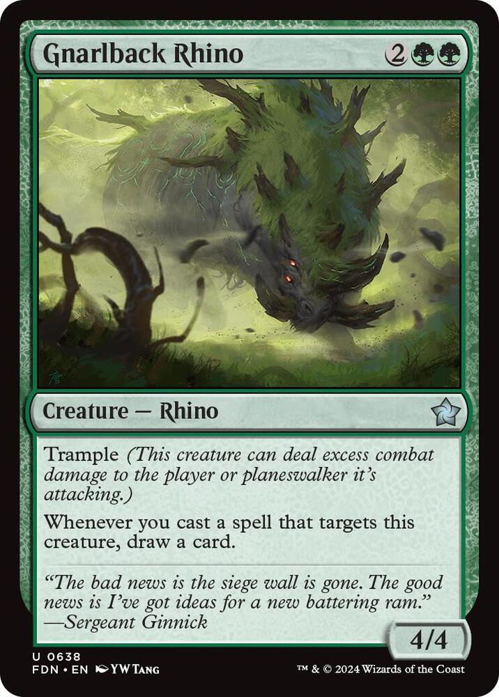 Gnarlback Rhino 638 card