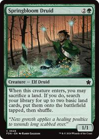 Springbloom Druid - Foundations - Magic: The Gathering card