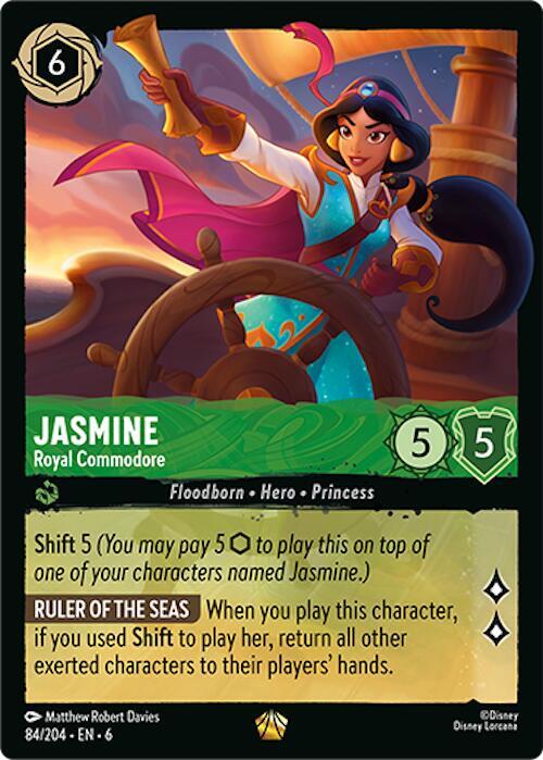 PSA10Disney Loracna ジャスミン #2123208 Jasmine - Royal Commodore - Azurite Sea - Disney Lorcana