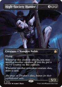 High-Society Hunter (Borderless) (Mana Foil) - Foundations - Magic: The Gathering card