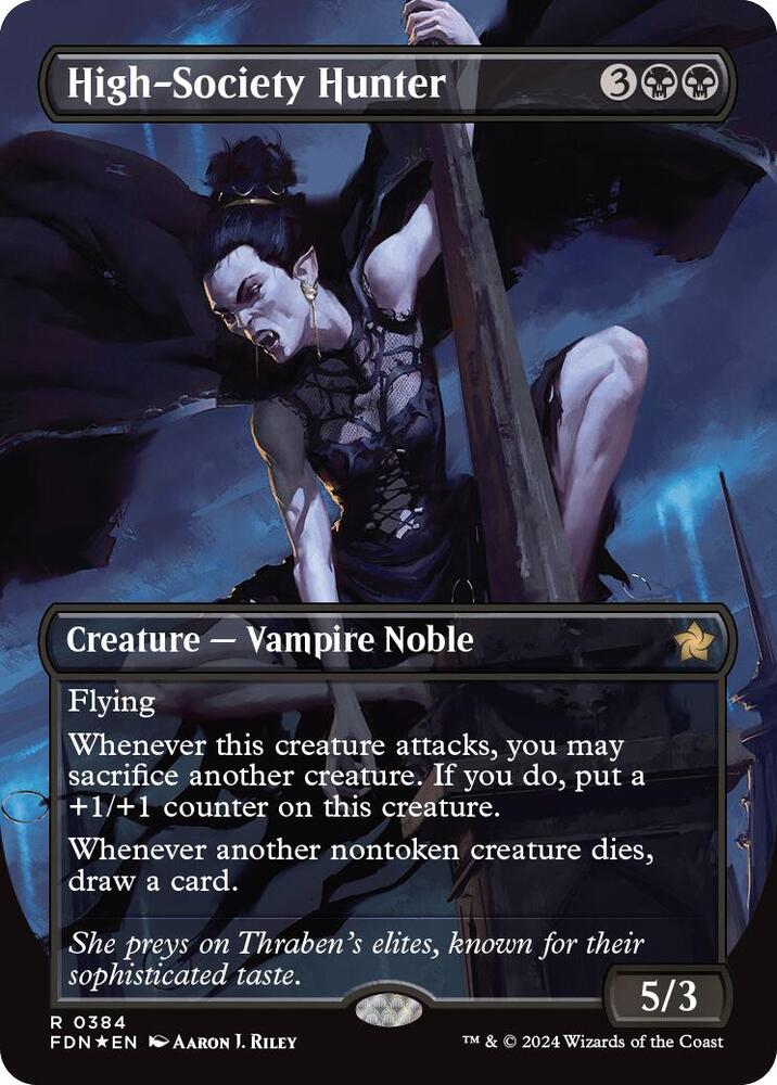 High-Society Hunter (Borderless) (Mana Foil) 384 card
