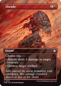 Abrade (Borderless) - Foundations - Magic: The Gathering card