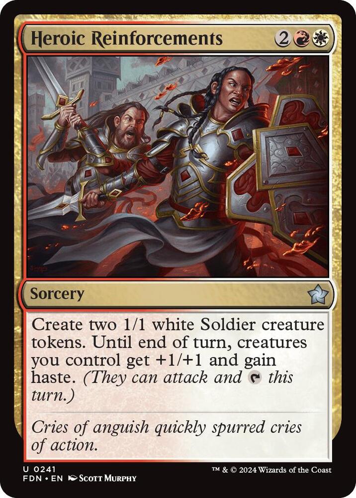 Heroic Reinforcements - Foundations - Magic: The Gathering