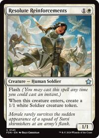 Resolute Reinforcements - Foundations - Magic: The Gathering card