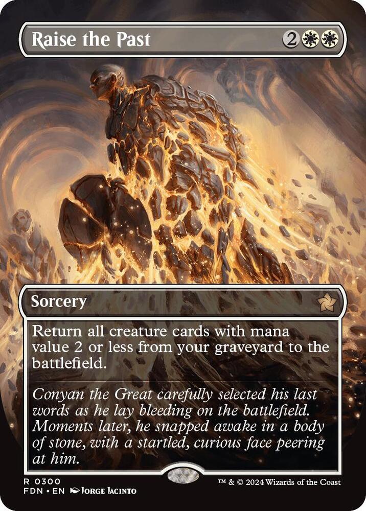 Raise the Past (Borderless) - Foundations - Magic: The Gathering Raise the Past (Borderless) - Foundations - Magic: The Gathering