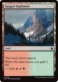 Rugged Highlands - Foundations - Magic: The Gathering card