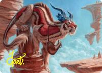 Felidar Savior Art Card (3/54) (Gold-Stamped Signature) - Art Series: Foundations - Magic: The Gathering card