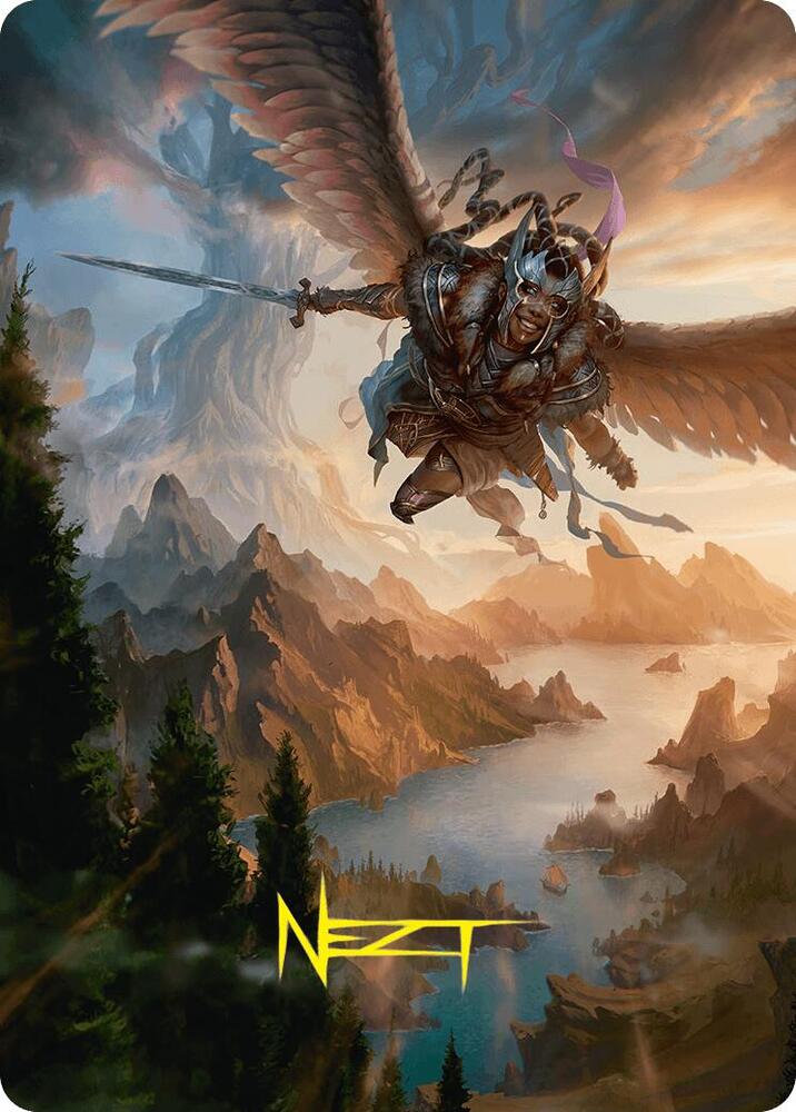 Youthful Valkyrie Art Card (28/54) (Gold-Stamped Signature) - Art