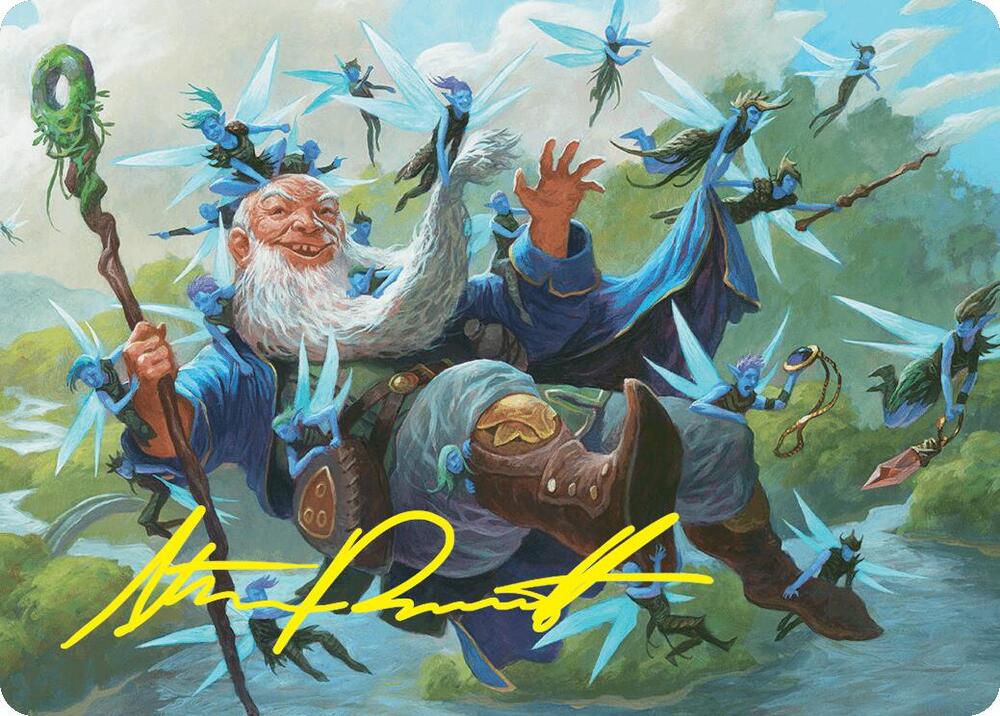 Mischievous Mystic Art Card (7/54) (Gold-Stamped Signature) - Art