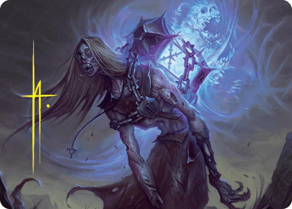 Soul-Shackled Zombie Art Card (9/54) (Gold-Stamped Signature