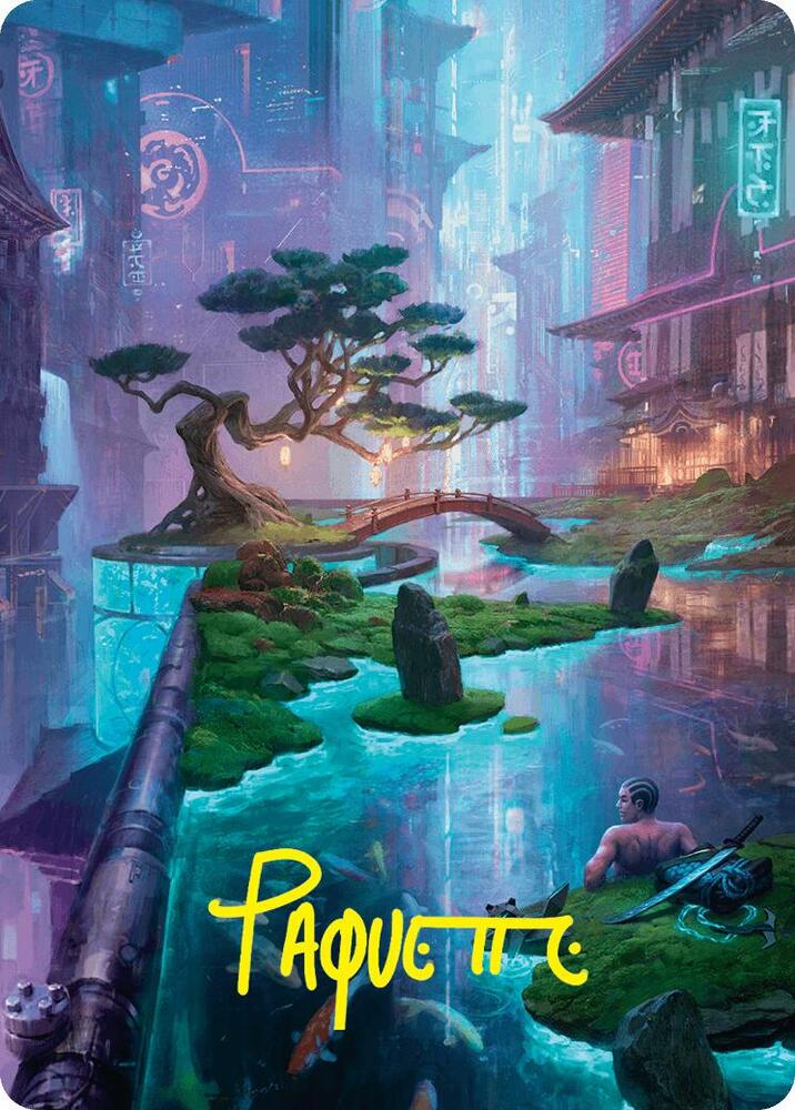 Island Art Card (22/54) (Gold-Stamped Signature) - Art Series