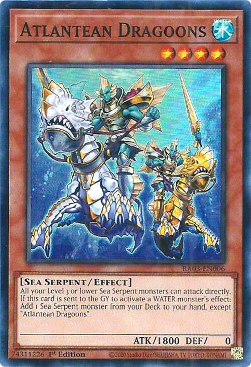 海皇の竜騎隊 Atlantean Dragoons レリーフAP02 EN001 英語版 AP02-EN001 Atlantean Dragoons 海皇の竜騎隊