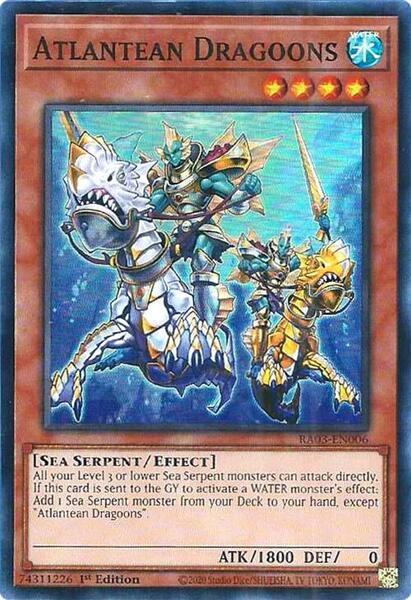 海皇の竜騎隊 Atlantean Dragoons レリーフAP02 EN001 遊戯王OCG