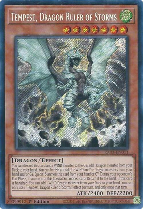 遊戯王OCG Tempest, Dragon Ruler of Storms Tempest, Dragon Ruler of Storms (Secret Rare) - Quarter Century
