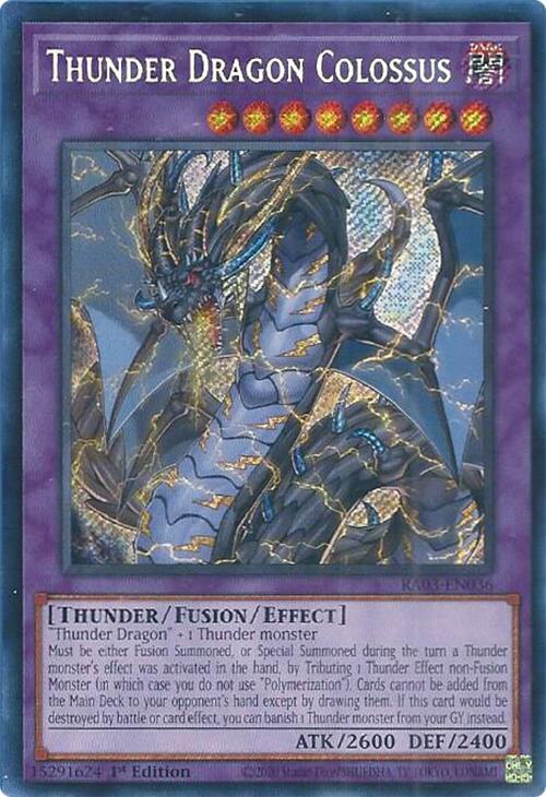 ⭐︎龍⭐︎ Thunder Dragon Colossus (Secret Rare) - Quarter Century Bonanza