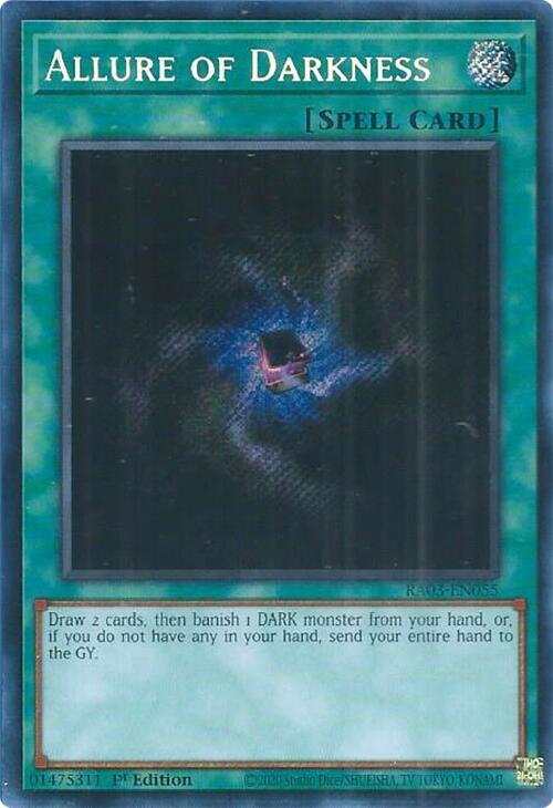闇の誘惑Allure of Darkness 1st Edition レリーフ Allure of Darkness (Secret Rare) - Quarter Century Bonanza