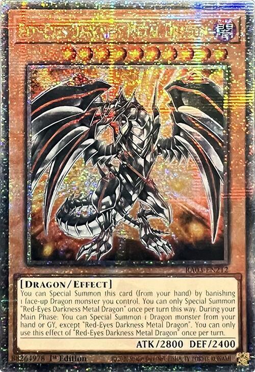 thumbnail image 2 of Red-Eyes Black Metal Dragon - QCLP-JP005 - Secret Rare - Japanese Yu-Gi-Oh! TCG - Quarter Century Limited 2 of 5
