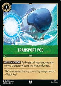 Transport Pod - Azurite Sea - Lorcana card