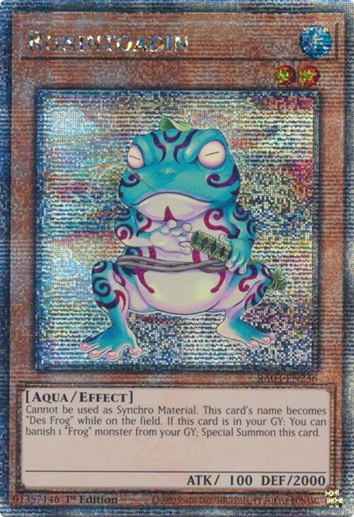 遊戯王　カード 〜R4 Ronintoadin (Quarter Century Secret Rare) - Quarter Century