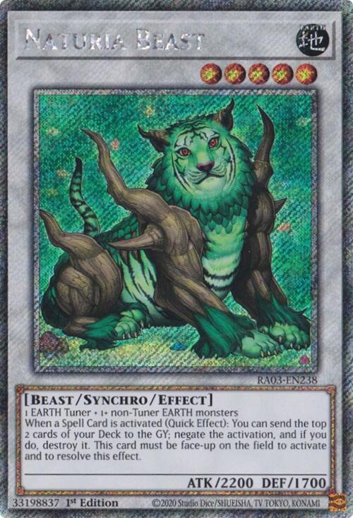 Naturia Beast (Platinum Secret Rare) - Quarter Century Bonanza