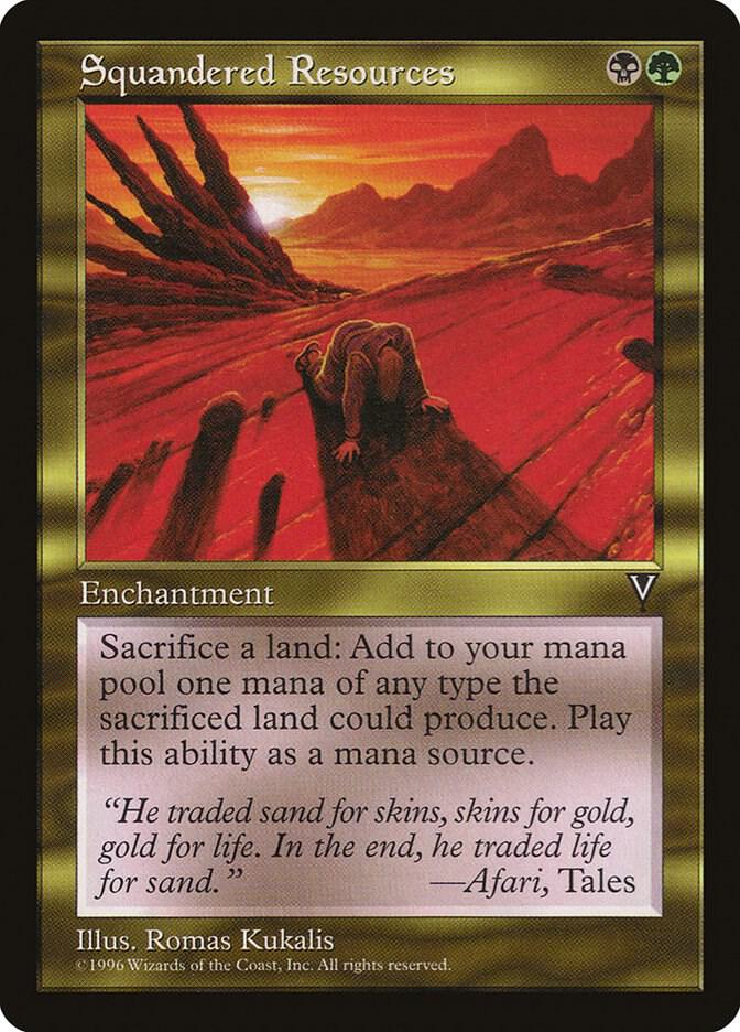 【MTG】PSA鑑定品　資源の浪費 Squandered Resources Squandered Resources - Visions - Magic: The Gathering