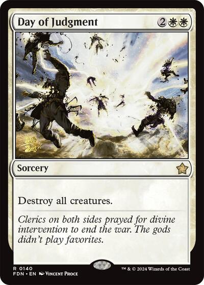 Day of Judgment (Prerelease) from PFDN #140s, Magic: The Gathering card