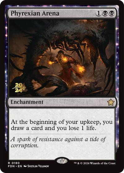 Phyrexian Arena (Prerelease, from FDN) from PFDN #180s, Magic: The Gathering card