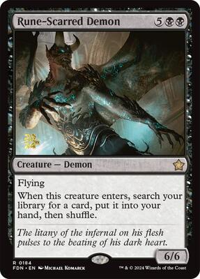 Rune-Scarred Demon #184 – Prerelease Cards (Rare)