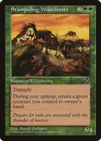 Stampeding Wildebeests - Visions - Magic: The Gathering card