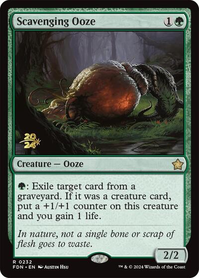 Scavenging Ooze (Prerelease, from FDN) from PFDN #232s, Magic: The Gathering card