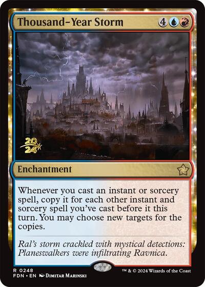 Thousand-Year Storm (Prerelease, from FDN) from PRE #248s, Magic: The Gathering card