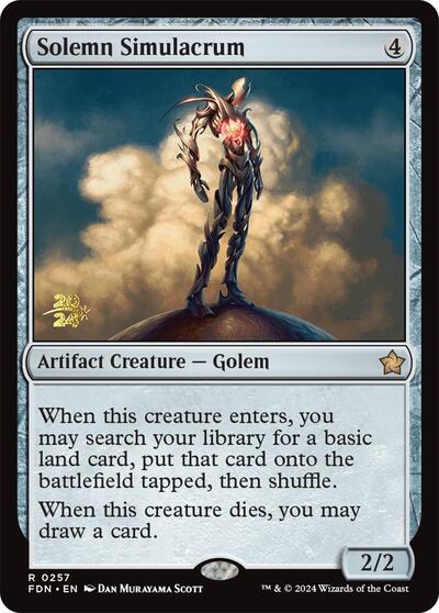 Solemn Simulacrum (Prerelease, from FDN) from PFDN #257s, Magic: The Gathering card