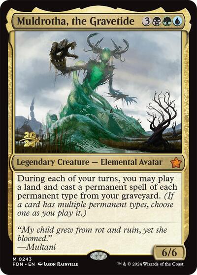 Muldrotha, the Gravetide (Prerelease, from FDN) from PRE #243s, Magic: The Gathering card