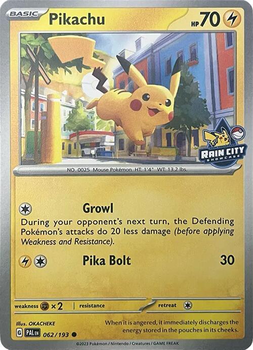 Pikachu (Rain City Showcase) 062/193