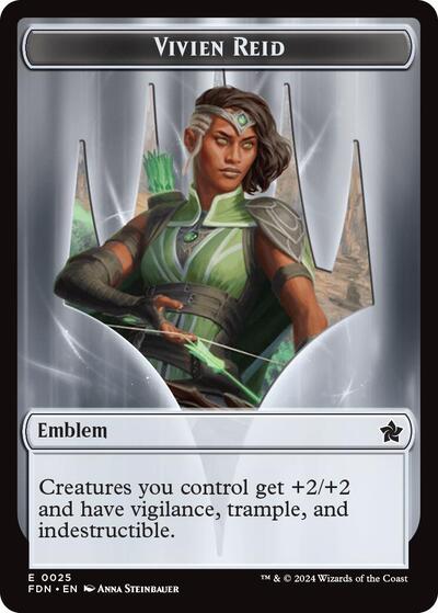 Emblem Vivien Reid Elf Warrior Double Sided Token