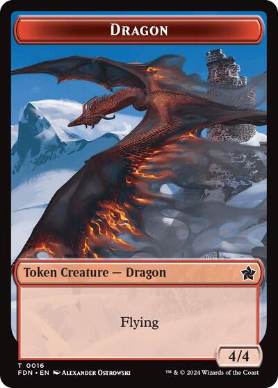 Dragon 0016 Dragon 0017 Doubled Sided Token