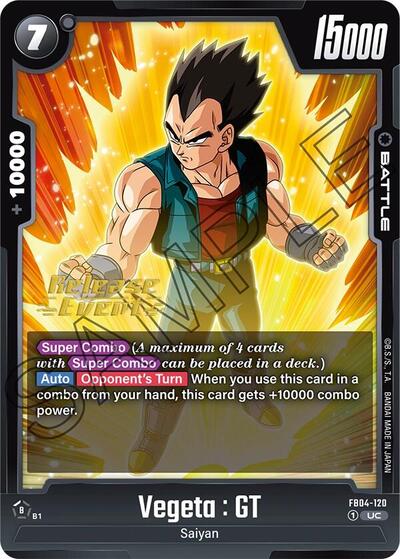 Vegeta : GT Ultra Limit Release Event Cards card price