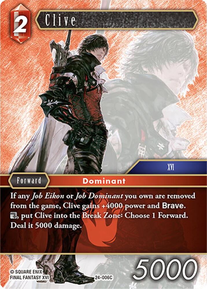 Clive (24-006C) - Hidden Legends - Final Fantasy TCG - TCGplayer.com