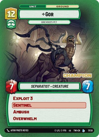 Gor - Grievous's Pet (Champion) card