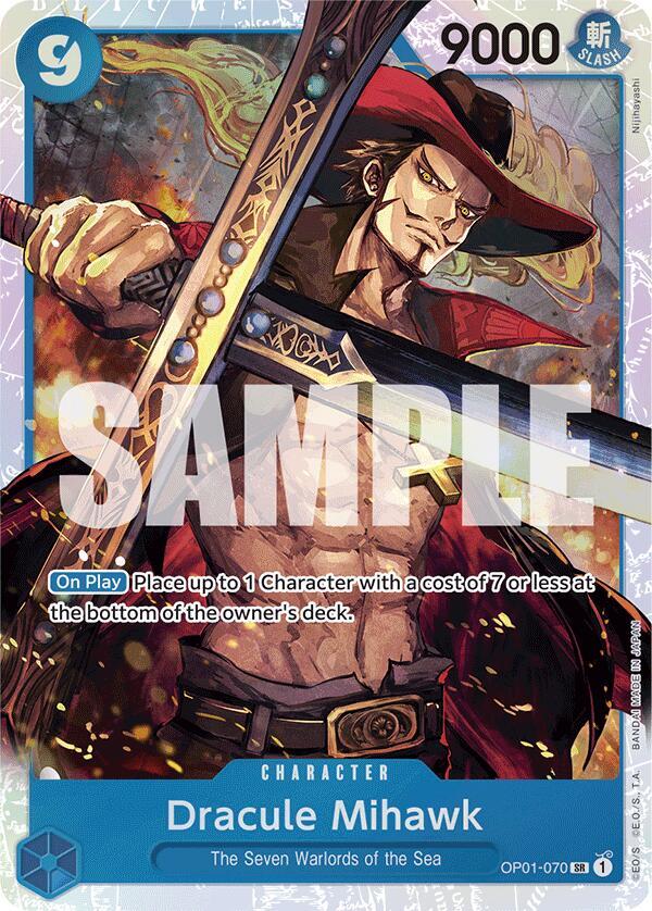 Dracule Mihawk OP01 070 Reprint onepiece card