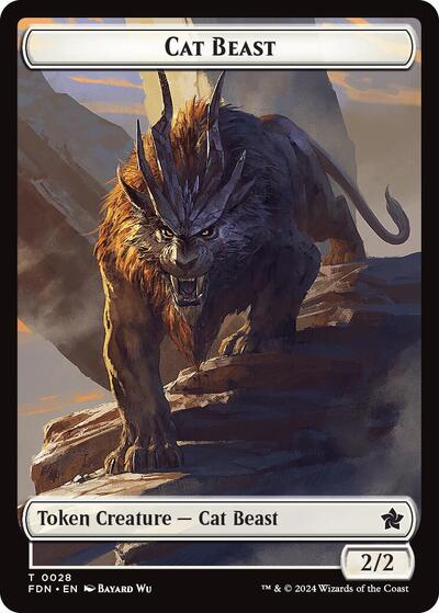 Cat Beast Dragon 0017 Double Sided Token