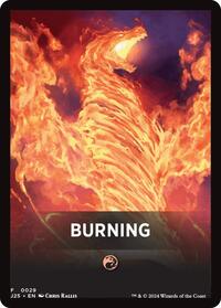 Burning Theme Card - Foundations Jumpstart - Magic: The Gathering card