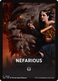 Nefarious Theme Card - Foundations Jumpstart - Magic: The Gathering card
