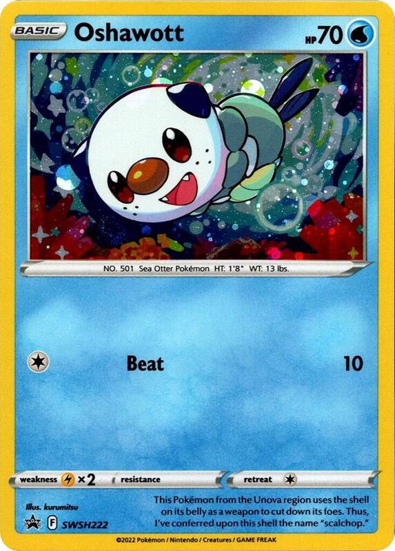 Oshawott - SWSH222 (Cosmo Holo) SWSH222 from SWSH: Sword & Shield Promo Cards