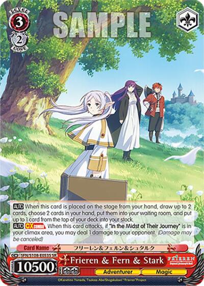 Frieren & Fern & Stark (SR) Frieren: Beyond Journey's End Super Rare Weiss Schwarz card — value and price