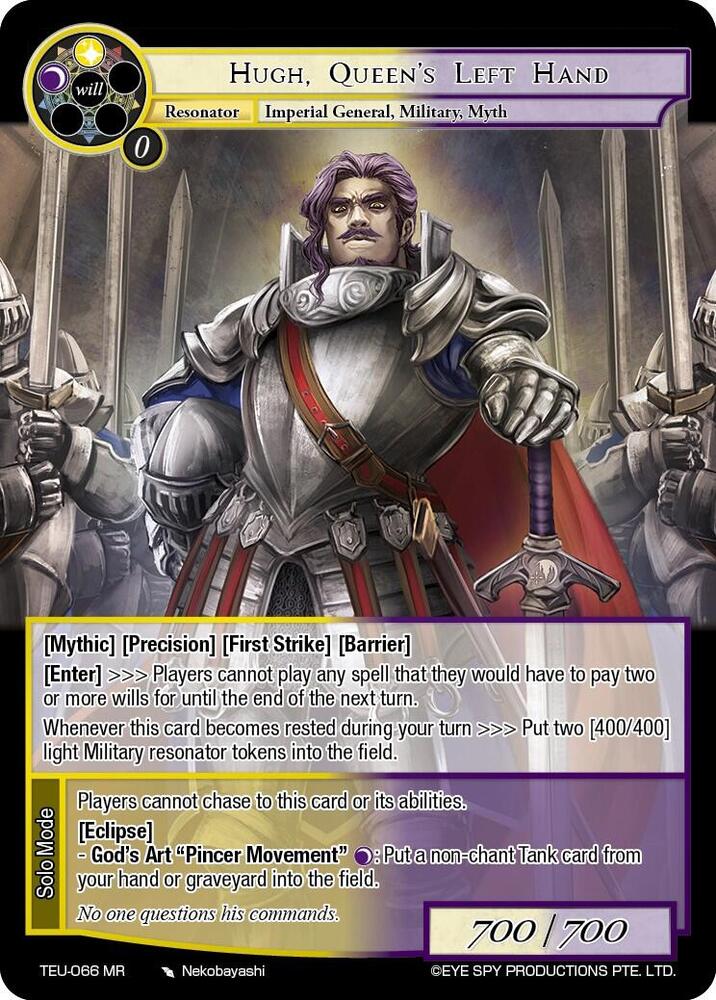 Hugh, Queen's Left Hand