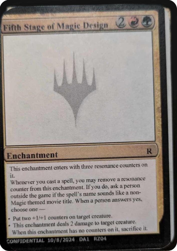 Fifth Stage of Magic Design