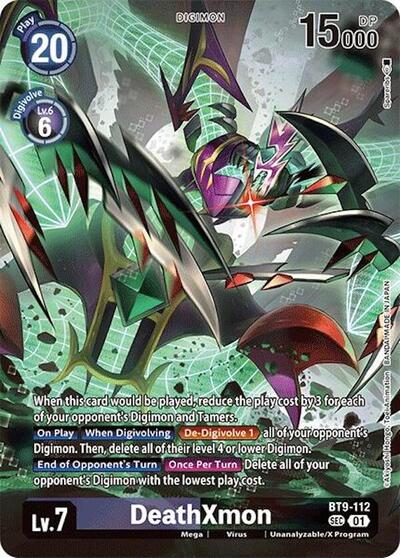 DeathXmon (Alternate Art) Special Limited Set Secret Rare Digimon card — value and price
